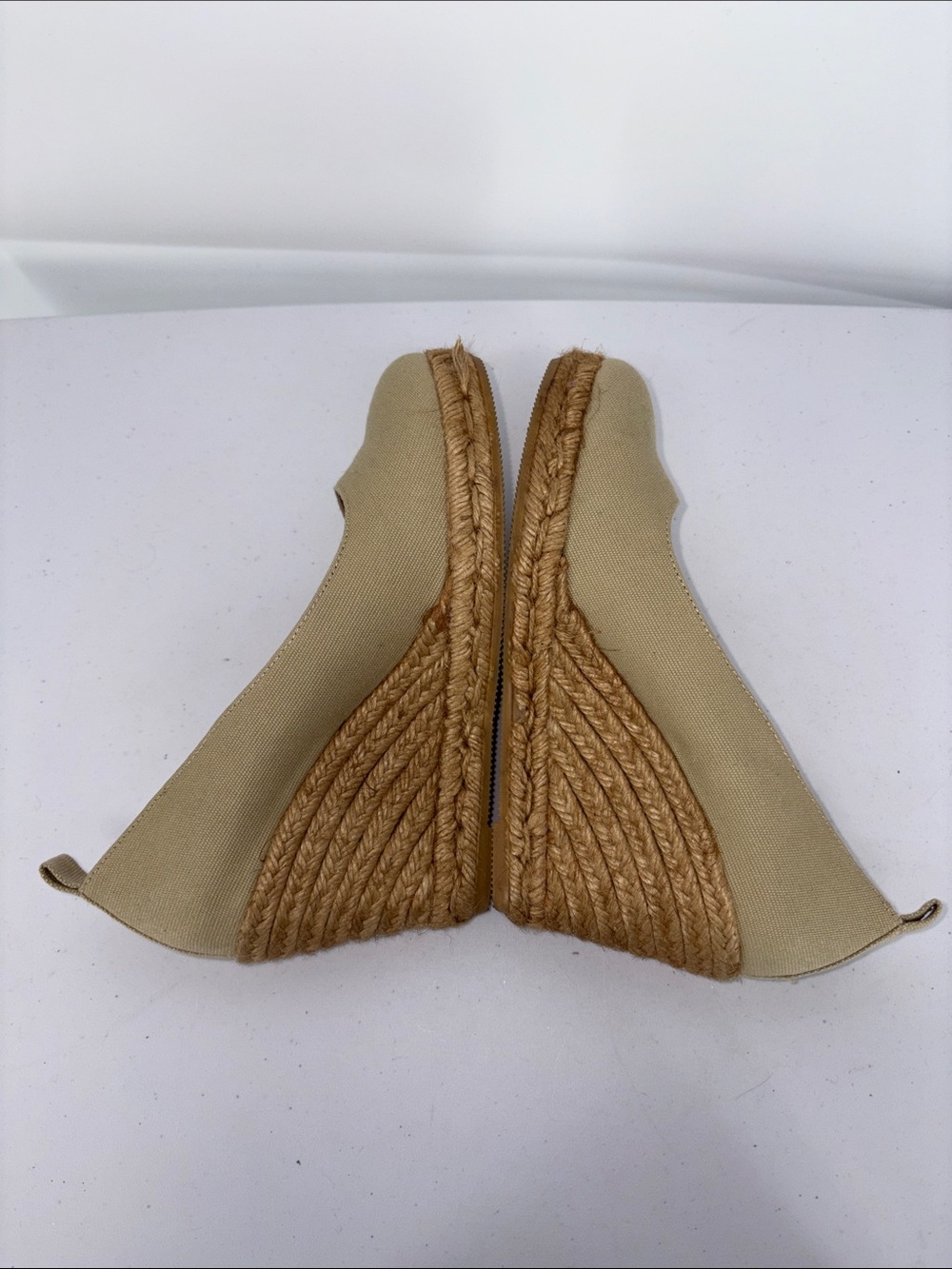 🌪️ Viscata Canvas Espadrille Wedge Pumps in Beige - Picture 6 of 8
